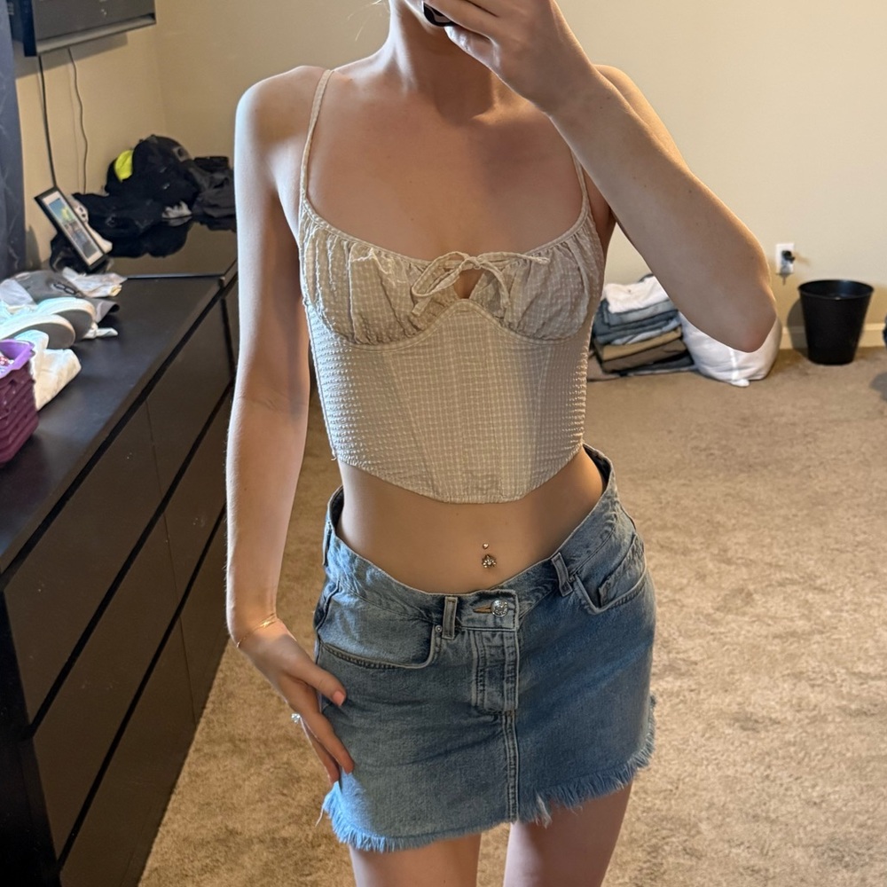 Urban outfitters cropped corset top